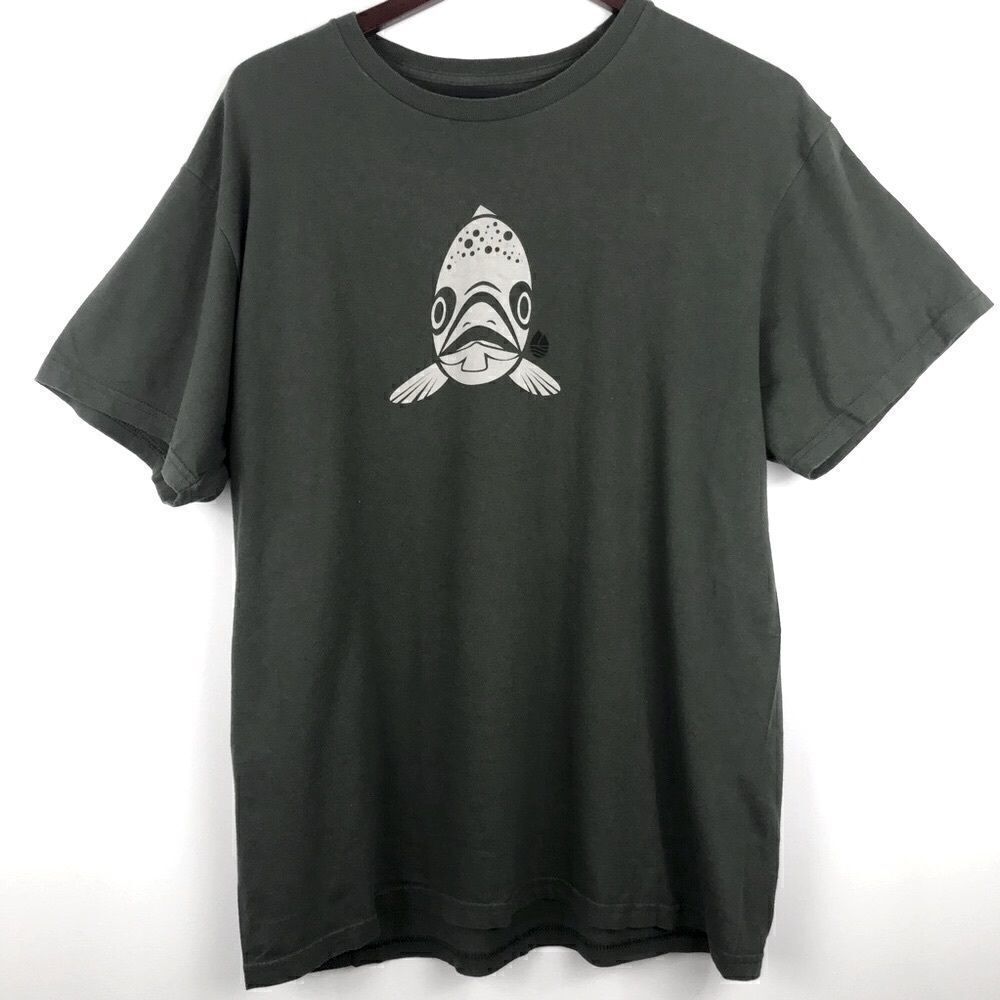 Remington Fly Tackle & Apparel Olive Green Fish Graphic T shirt
